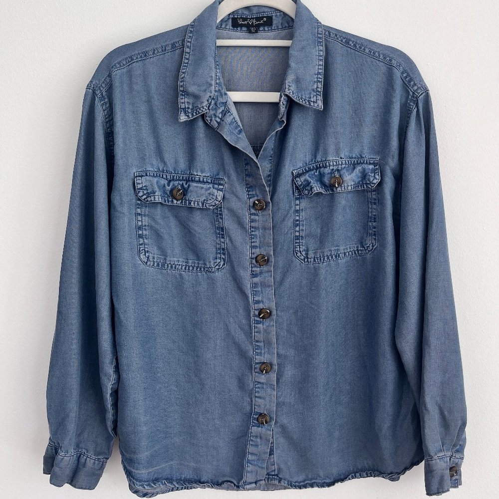 Velvet Heart Tencell Chambray Shirt, Size M